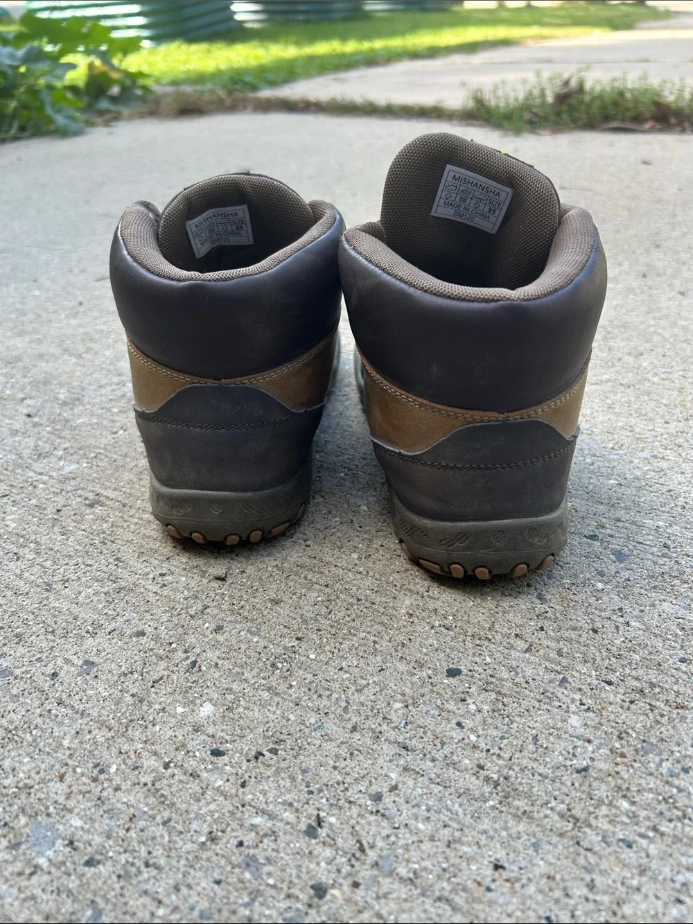 Mishansha Kids Brown and Tan Hook-and-Loop Outdoor Boots Size 3.5